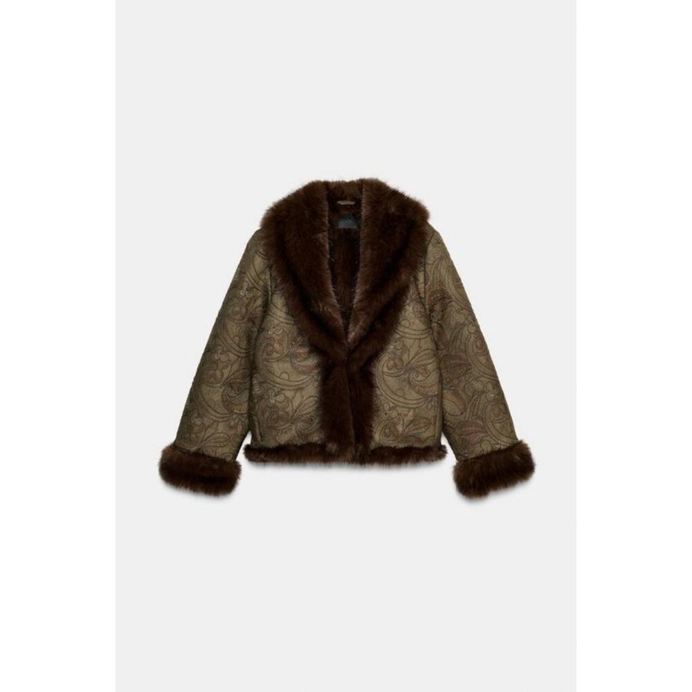 ZARA EMBROIDERED DOUBLE-FACED JACKET - Picture 7 of 10
